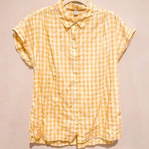 Old Navy Yellow Gingham Top